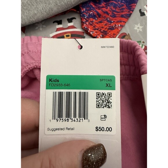 NWT Nike Sportswear Big Kids Pink Club Fleece Sweatpants Joggers Size XL $50 - Picture 8 of 10